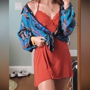 Vintage Jeri Marque Abstract print button-up shirt